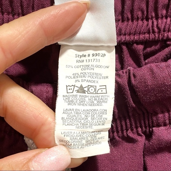 MAVEN scrub burgundy pants - Picture 9 of 11